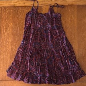Purple paisley print dress